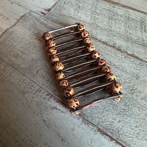 Wooden beaded cuff bracelet